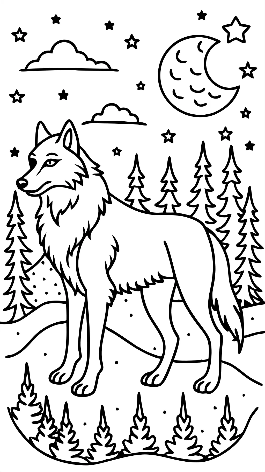 Page de couleur loup